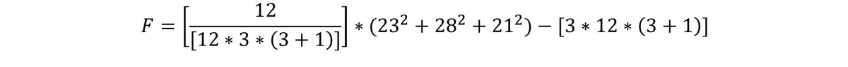 Friedman test example equation 2