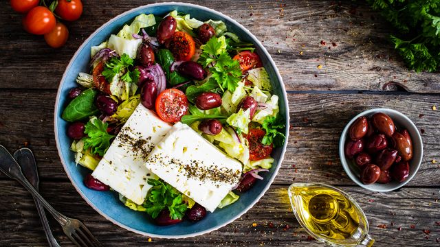 An example of a Mediterranean-style salad. 