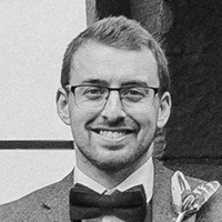 A greyscale photograph of Steven Gibney PhD